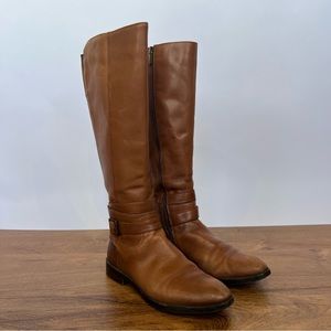 Sam Edelman knee high brown leather riding boots womens size 7.5